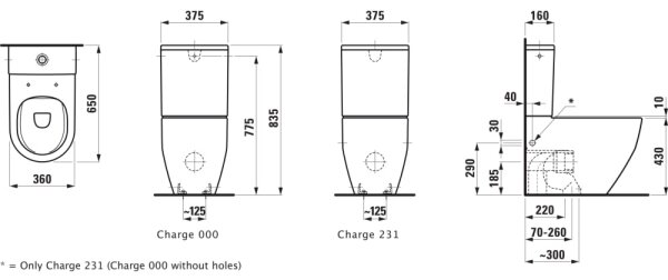 LAUFEN H8259624000001 - WC mísa PRO keramika/bílá