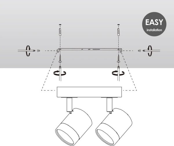 LED Stmívatelné bodové svítidlo MANU 2xGU10/5,8W/230V bílá