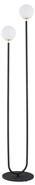Argon 7073 - Stojací lampa FERRONE 2xE14/7W/230V černá/bílá/zlatá