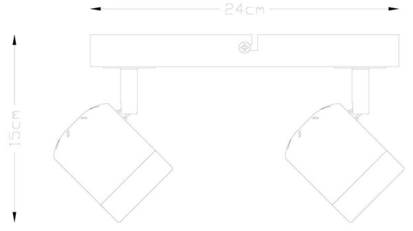 LED Stmívatelné bodové svítidlo MANU 2xGU10/5,8W/230V bílá