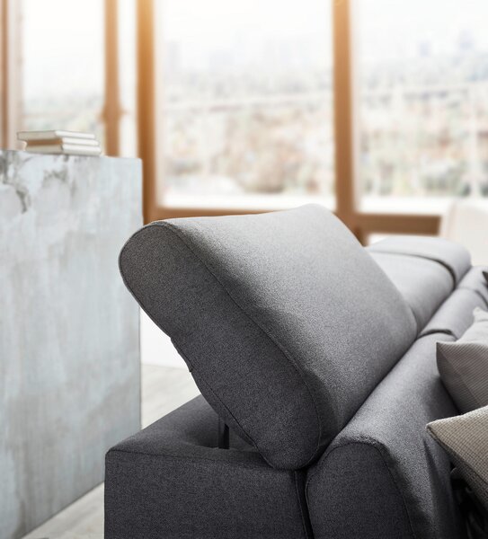 ROHOVÁ SEDAČKA, textil, šedá Xora - Sedací soupravy