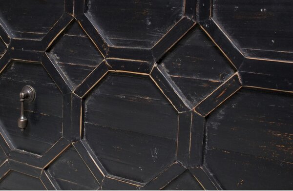 Černá skříňka z recyklovaného dřeva 75x143 cm Bequest – BePureHome