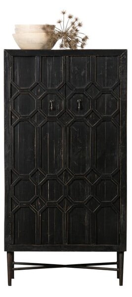 Černá skříňka z recyklovaného dřeva 75x143 cm Bequest – BePureHome