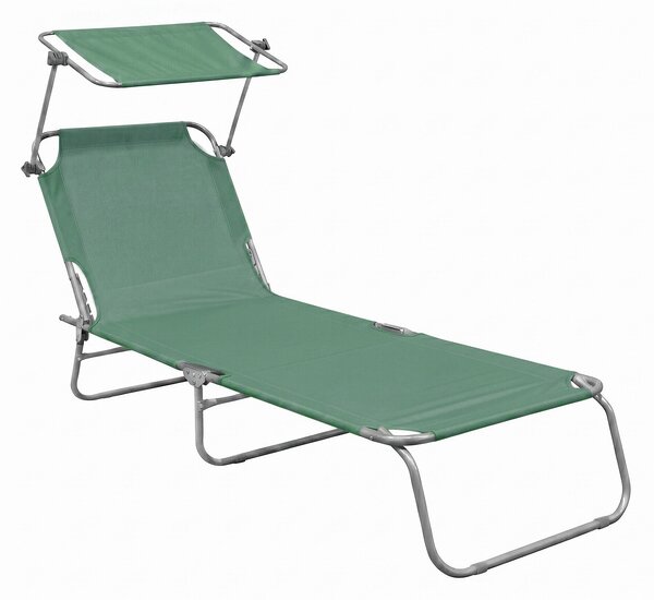 AGA Lehátko se stříškou MR4254 zelené 55x186 cm