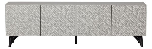 Světle šedý TV stolek z mangového dřeva 185x56 cm Carved – BePureHome