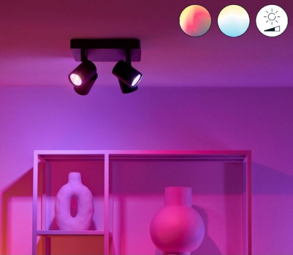 WiZ - LED RGBW Stmívatelné bodové svítidlo IMAGEO 4xGU10/4,9W/230V černá Wi-Fi