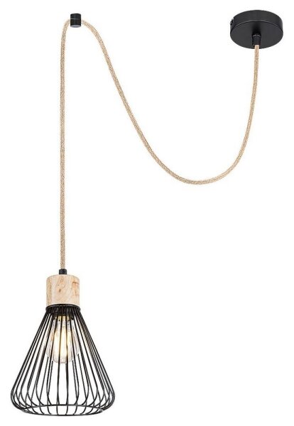 Rabalux 3148 - Lustr na lanku FARFALLE 1xE27/40W/230V černá/buk