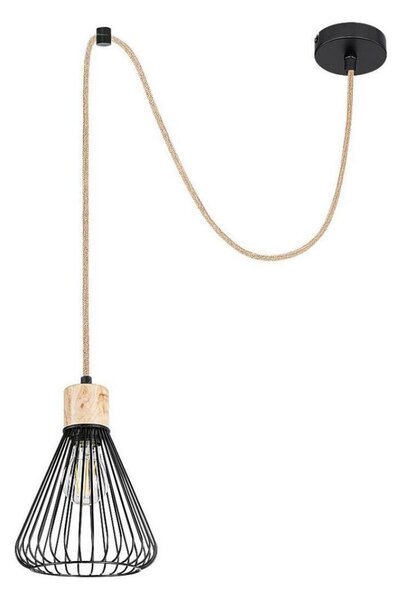 Rabalux 3148 - Lustr na lanku FARFALLE 1xE27/40W/230V černá/buk