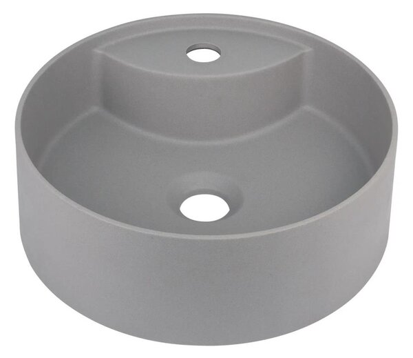 Deante CQS_SU4B-Umyvadlo na desku s otvorem SILIA pr. 36cm granit/metalicky šedá