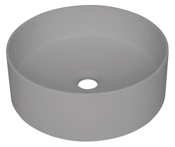 Deante CQS_SU4S - Umyvadlo na desku SILIA pr. 36 cm granit/metalicky šedá