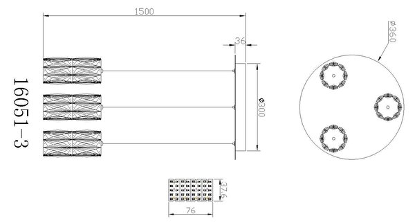 ZÁVĚSNÉ LED SVÍTIDLO, 36/150 cm Globo - Online Only svítidla, Online Only