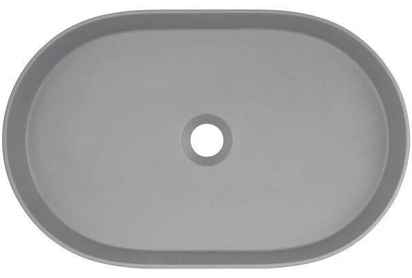 Deante CQS_SU6S - Umyvadlo na desku SILIA 35x55 cm granit/metalicky šedá