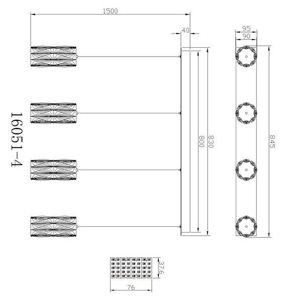 ZÁVĚSNÉ LED SVÍTIDLO, 84.5/9.5/150 cm Globo - Online Only svítidla, Online Only
