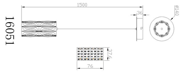 ZÁVĚSNÉ LED SVÍTIDLO, 14/150 cm Globo - Online Only svítidla, Online Only