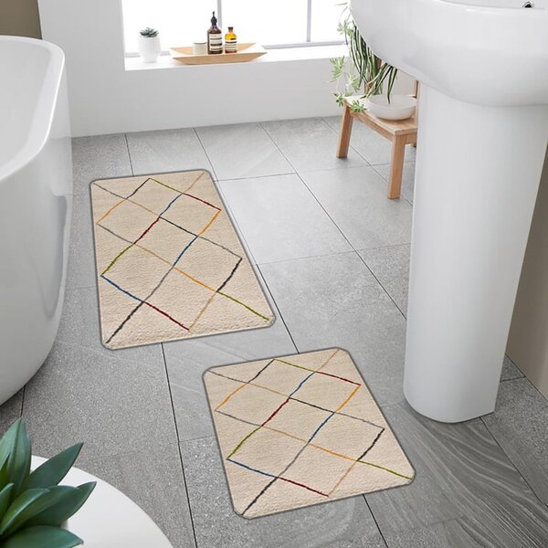 Béžové koupelnové předložky v sadě 2 ks 60x100 cm – Mila Home