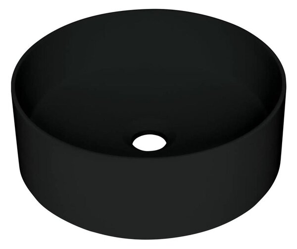 Deante CQS_NU4S - Umyvadlo na desku SILIA pr. 36 cm granit/černá