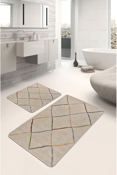 Béžové koupelnové předložky v sadě 2 ks 60x100 cm – Mila Home
