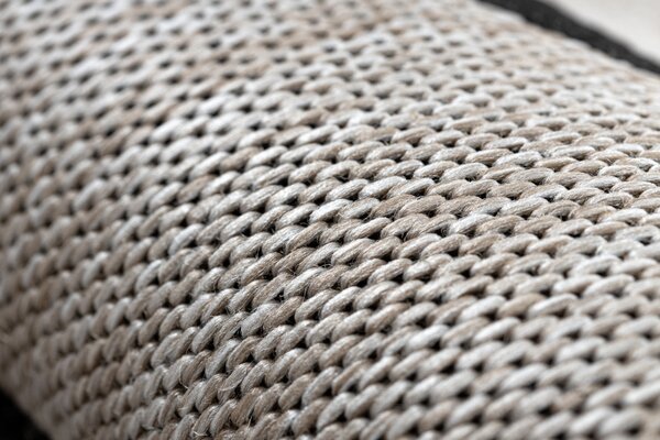 Balta Kusový koberec Sisal FLOORLUX 20608 Marokánsky vzor stříbrný / černý Rozměr: 120x170 cm