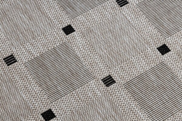 Balta Kusový koberec Sisal FLOORLUX 20079 stříbrný / černý Rozměr: 80x150 cm