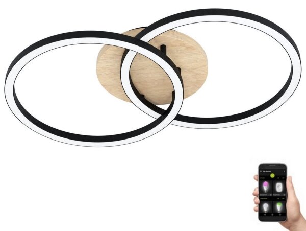Eglo 99676 - LED Stmívatelný přisazený lustr LOMALTAS 2xLED/16W/230V 2700-6500K
