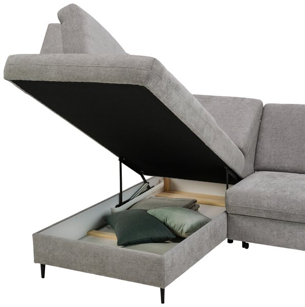 ROHOVÁ SEDAČKA, textil, šedá Hom`in - Sedací soupravy