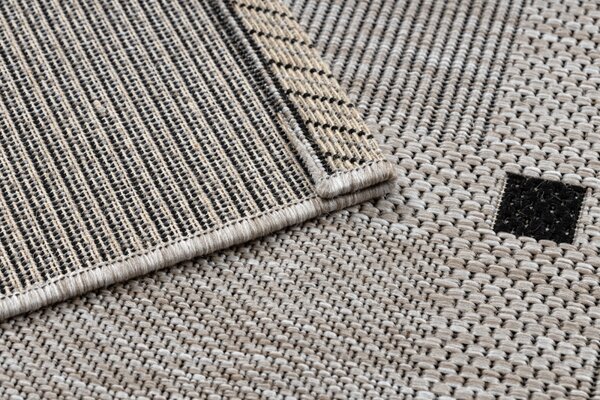 Balta Kusový koberec Sisal FLOORLUX 20079 stříbrný / černý Rozměr: 80x150 cm