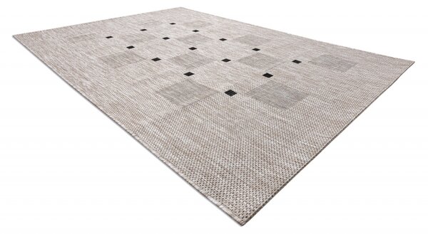 Balta Kusový koberec Sisal FLOORLUX 20079 stříbrný / černý Rozměr: 80x150 cm
