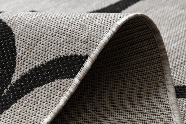 Balta Kusový koberec Sisal FLOORLUX 20608 Marokánsky vzor stříbrný / černý Rozměr: 120x170 cm