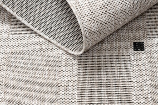 Balta Kusový koberec Sisal FLOORLUX 20079 stříbrný / černý Rozměr: 80x150 cm