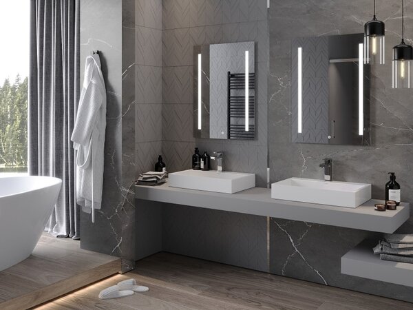 Mexen Remi koupelnové zrcadlo s podsvícením 60 x 80 cm, LED 6000K, anti-pára - 9804-060-080-611-00