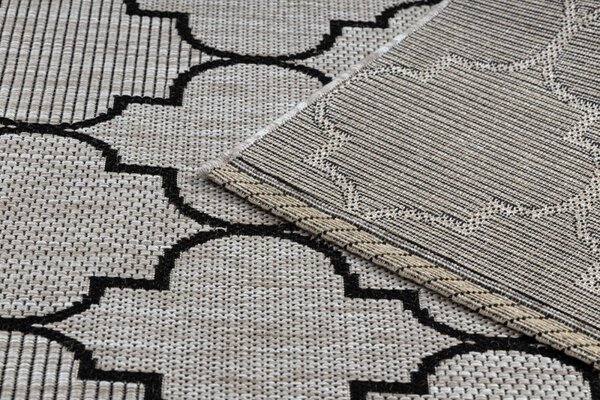 Balta Kusový koberec Sisal FLOORLUX 20607 stříbrný / černý Rozměr: 60x110 cm