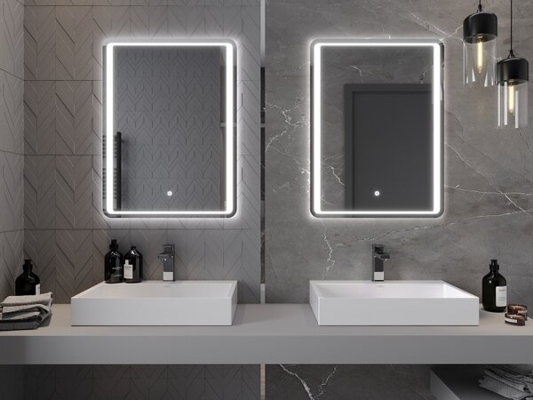 Mexen Zusa koupelnové zrcadlo s podsvícením 60 x 80 cm, LED 6000K, antikorozní - 9808-060-080-611-00