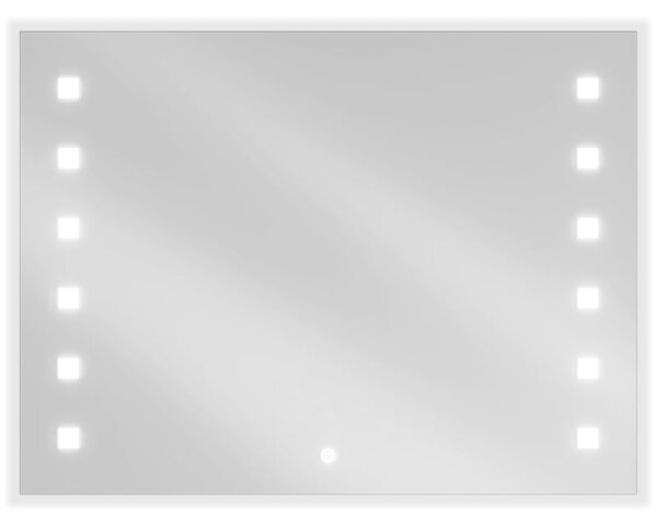 Mexen Ner koupelnové zrcadlo s podsvícením 80 x 60 cm, LED 6000K, antivlna - 9809-080-060-611-00