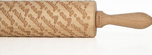 Dřevěný embosovaný váleček na těsto Valek Gluten Free