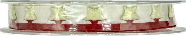 Vánoční stuha girlandová STARS CREAM 20mm x 5m