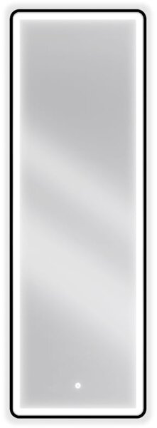 Mexen Coro koupelnové zrcadlo podsvícené 50 x 150 cm, LED 6000K, protimlhové, černý rám - 9817-050-150-611-70