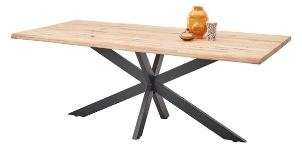 JÍDELNÍ STŮL, dub, černá, barvy dubu, 200/100/76 cm P & B - Jídelní stoly, Online Only