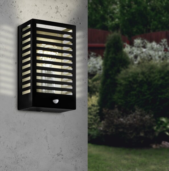 Eglo 900137- Venkovní nástěnné svítidlo se senzorem ALAMONTE 1xE27/60W/230V IP44