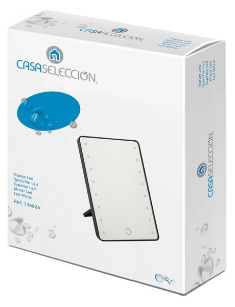 Kosmetické zrcadlo s osvětlením 17x22 cm – Casa Selección