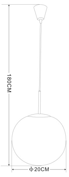 Globo 1583S - Lustr na lanku JOEL 1xE27/60W/230V pr. 20 cm