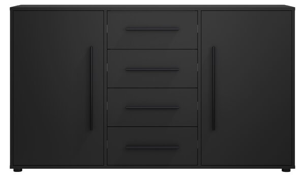 Komoda MAXIONE K2D4SZ MX-02 Barva: Matná černá