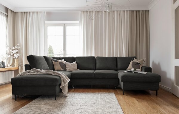 SEDACÍ SOUPRAVA, textil, šedá MID.YOU - Sedací soupravy, Online Only