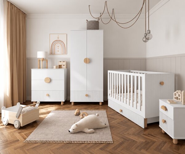 Dětská komoda se třemi šuplíky Loft Barevné provedení: Bílá
