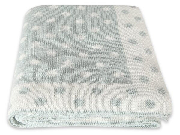 Světle modrá dětská bavlněná deka Homemania Decor Baby Baby Dots, 90 x 90 cm