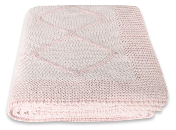 Růžová dětská deka s příměsí bavlny Homemania Decor Baby Baby, 90 x 90 cm