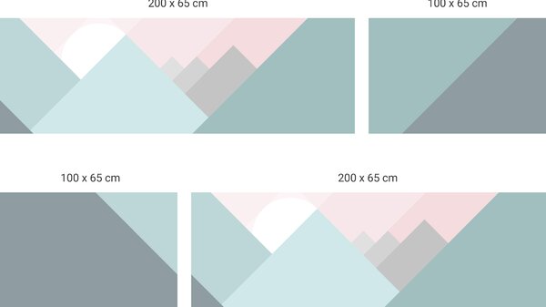 FUGU Západ slunce za hory pink- tapeta za postel Varianta ochrany zdi: Delší strana postele 200x65 + čelo levé 100x65 cm