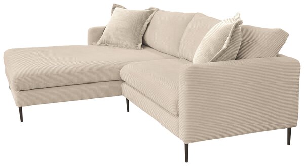 ROHOVÁ SEDAČKA, textil, krémová P & B - Sedací soupravy, Online Only