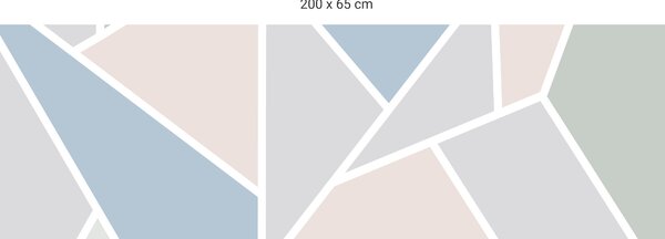 FUGU Pruh za postel - Geometric emotion blue Varianta ochrany zdi: Delší strana postele 200x65 cm