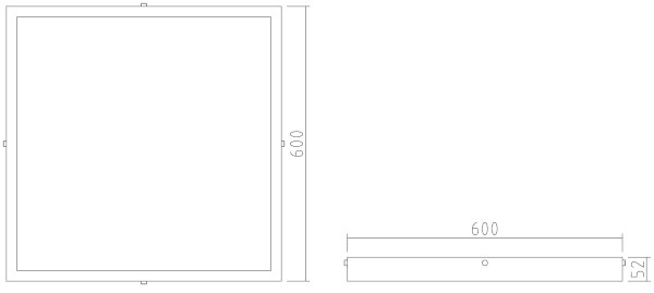 APLED - LED Přisazený panel QUADRA LED/40W/230V 4000K 60x60cm IP41