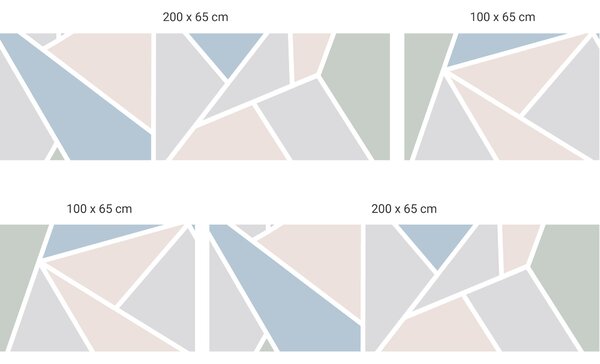 FUGU Pruh za postel - Geometric emotion blue Varianta ochrany zdi: Delší strana postele 200x65 cm